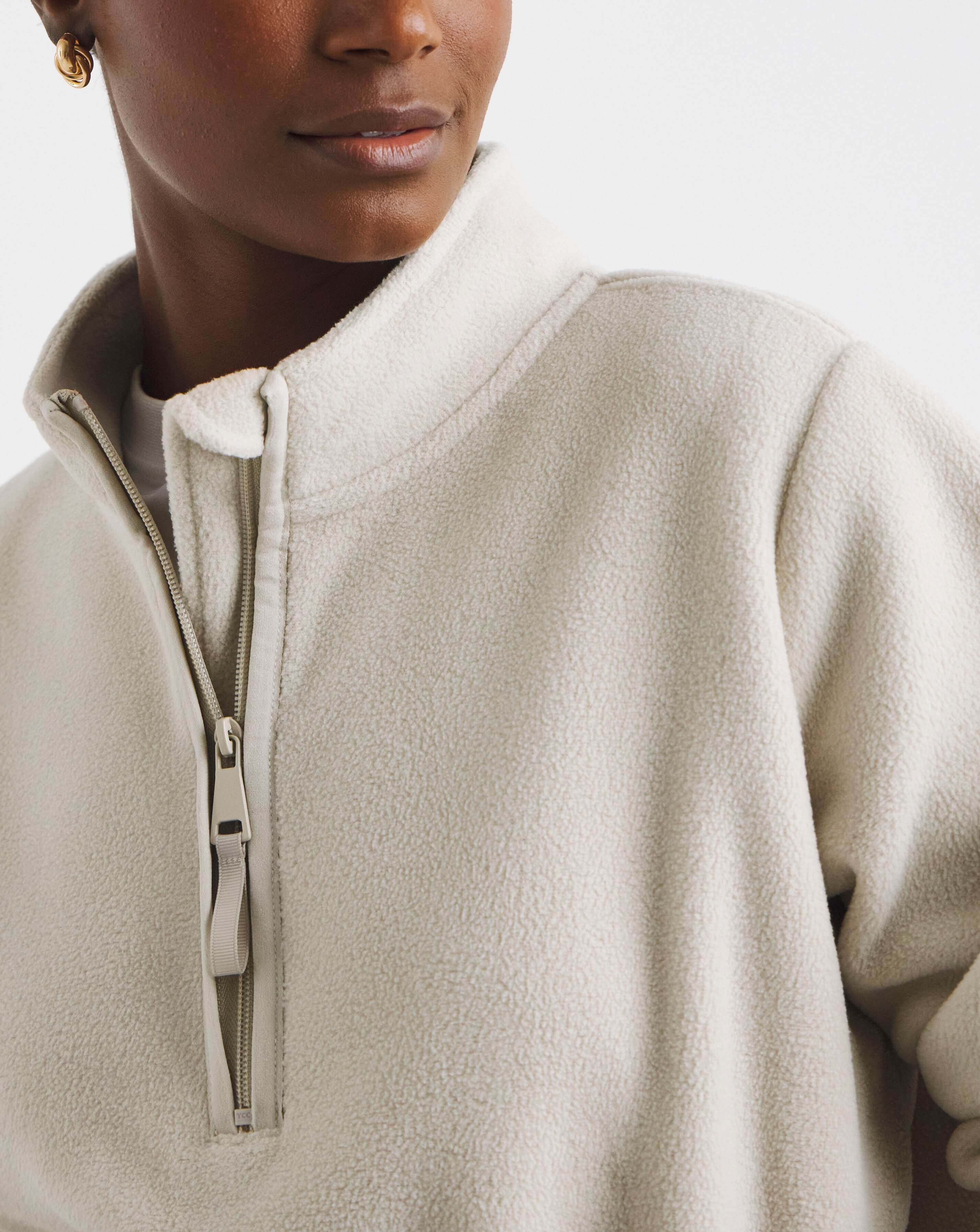 Quarter Zip Longline Fleece | JD Williams