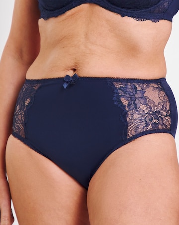 Pretty Secrets (2 Pack) Ella Lace Brief Knickers Navy/White