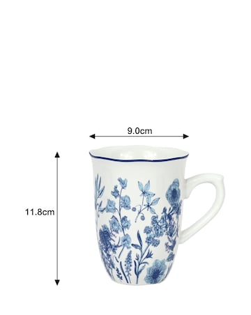 Waterside 16 Piece Blue Floral Dinner Set