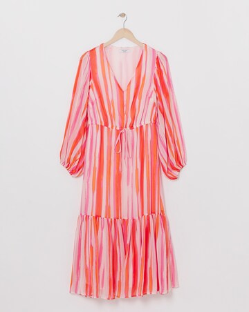 Printed Chiffon Maxi Dress