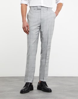 Jasper Light Grey Check Suit Trouser