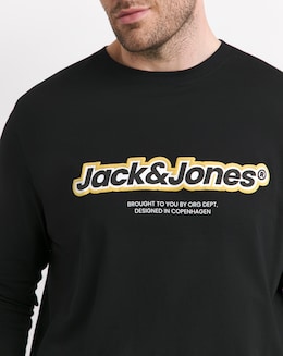 Jack &amp; Jones Vesterbro Logo T-Shirt - Black