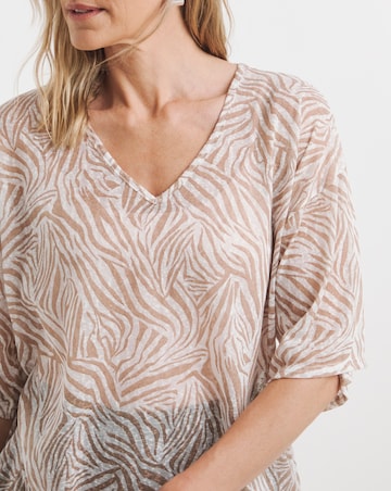 Linen Look Tie Side Top