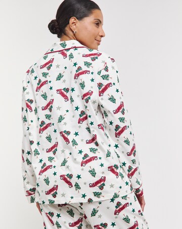 Christmas Print Button Through Pyjama Set