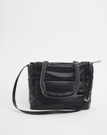 Black Soft Volume Padded Tote Bag
