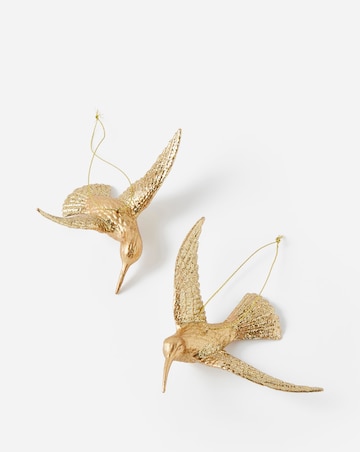 Gisela Graham Sparkling Hummingbird Dec - Set of 2