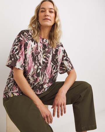 Printed Boxy Short Sleeve Top