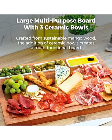 Tower Chopping Board with Dip Bowls