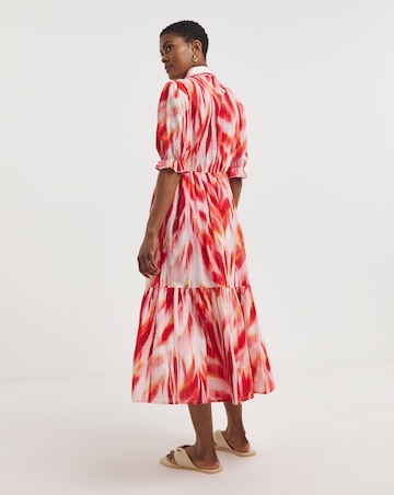 Cotton Voile Midi Shirt Dress