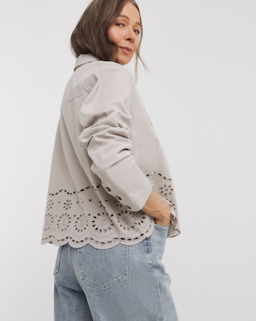 Pure Cotton Stone Broderie Jacket