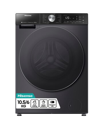 Hisense 5S Series WD5S1045BB 10.5KG Auto Dosing Freestanding Washer Dryer Black