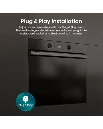 Hisense Hi2 Built In Electric Plug & Play Oven - Black