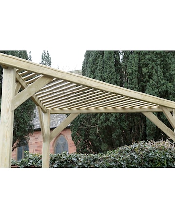 Forest Slatted Corner Pergola