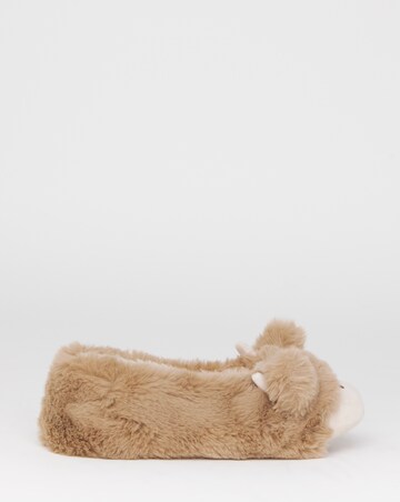 Helly Highland Cow Ballerina Slippers - Extra Wide Fit (EEE)