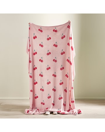 Catherine Lansfield Disco Cherries Fleece Throw
