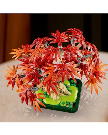 LEGO Botanicals Japanese Red Maple Bonsai Tree Plant Decor Building Kit 10348