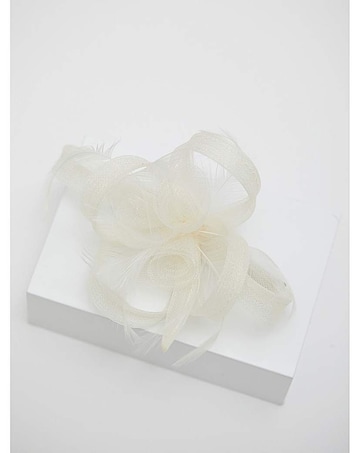 Jon Richard Ivory Small Feather Fascinator Clip