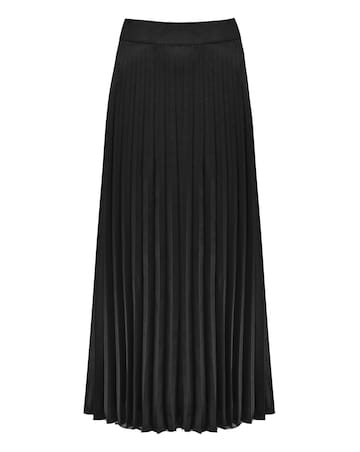 Ro&Zo Pleated Satin Skirt