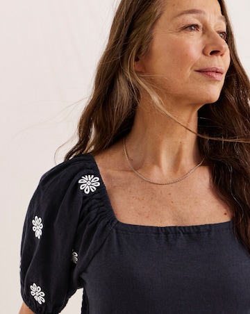 Julipa Broderie Sleeve Jersey Jumpsuit