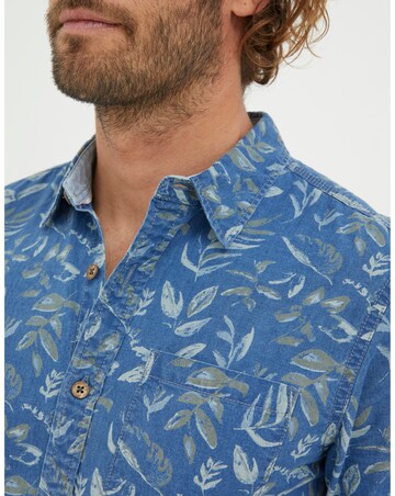 FatFace Short Sleeve Leaf Print Shirt