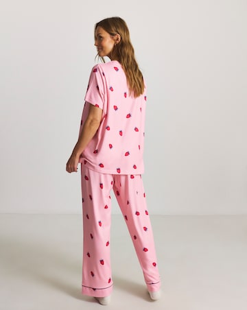 Pretty Secrets Supersoft Pyjama Set Strawberry Print