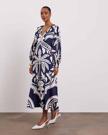 Joanna Hope Printed Long Sleeve Tea Dress