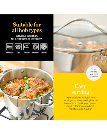 Tower x Good Food Stainless Steel 24cm Stockpot