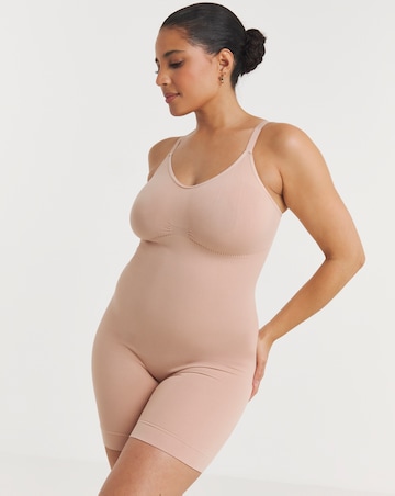 MAGISCULPT Medium Control Seamfree Mid Thigh Bodysuit Almond