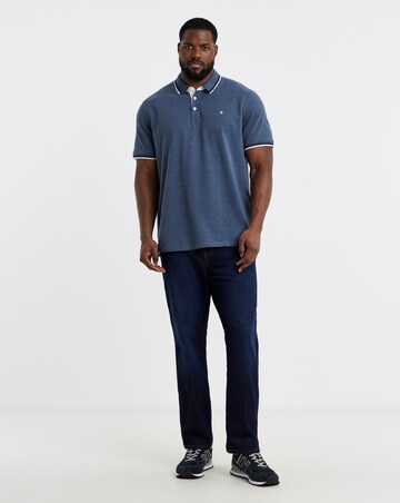 Jack & Jones Paulos Tipped Polo - Dark Blue