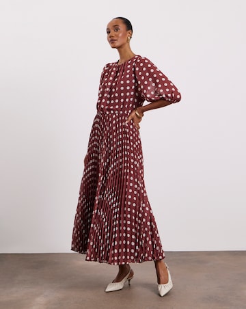 Joanna Hope Printed Maxi Dress With Pleated Panel