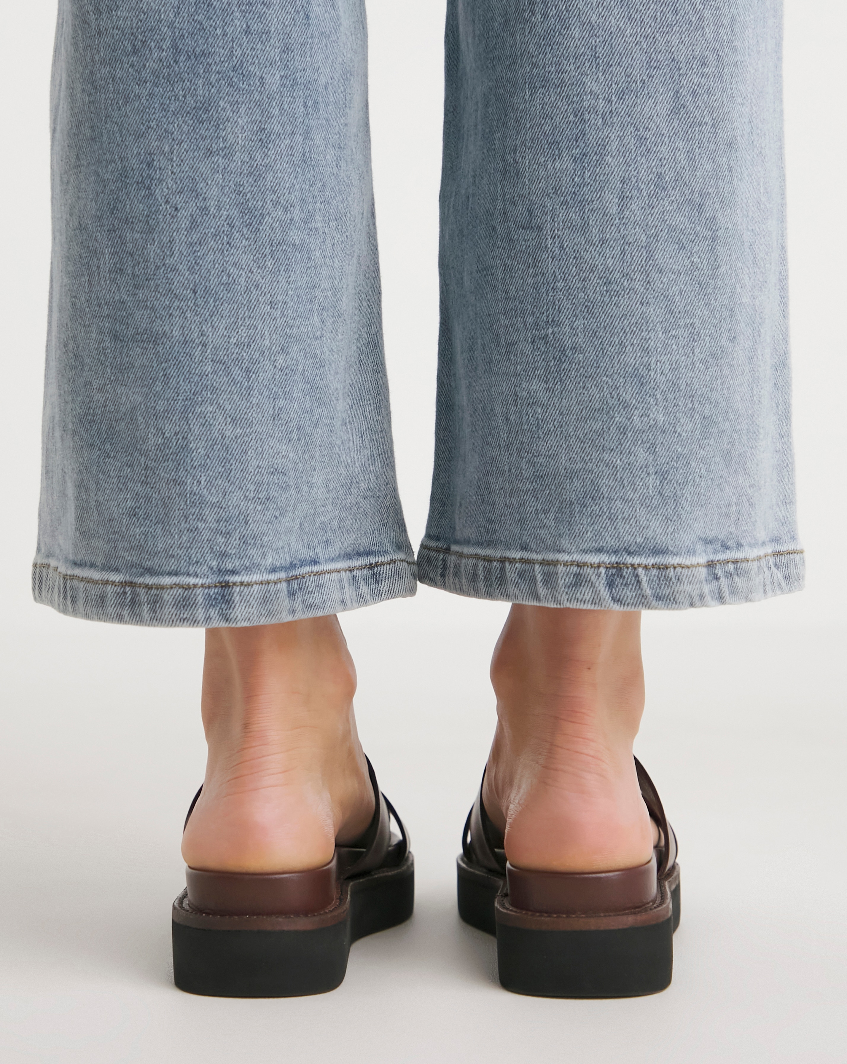 Rosalind Leather Twin Strap Mule - Extra Wide Fit (EEE) | JD Williams