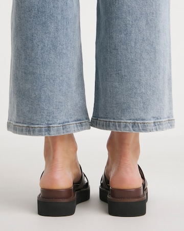 Rosalind Leather Twin Strap Mule - Extra Wide Fit (EEE)