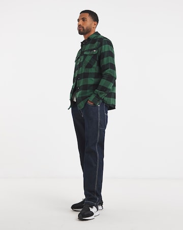 Dickies Fleece Lined Sacramento Flannel Shirt - Pine