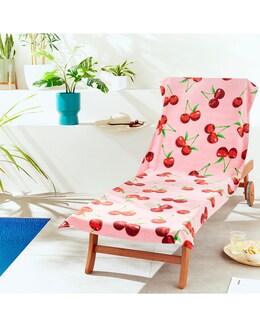 Catherine Lansfield Cherries Sun Lounger Towel