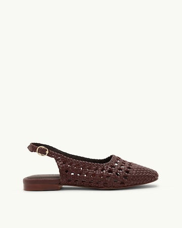 Nobodys Child Red Leather Weave Slingbacks - Standard Fit (D)