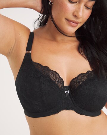 Elomi Brianna Padded Half Cup Wired Bra Black