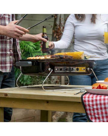 George Foreman Black Toolbox Charcoal BBQ