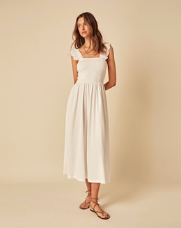 Nobody's Child Rita Broderie Jersey Mix Dress Plain