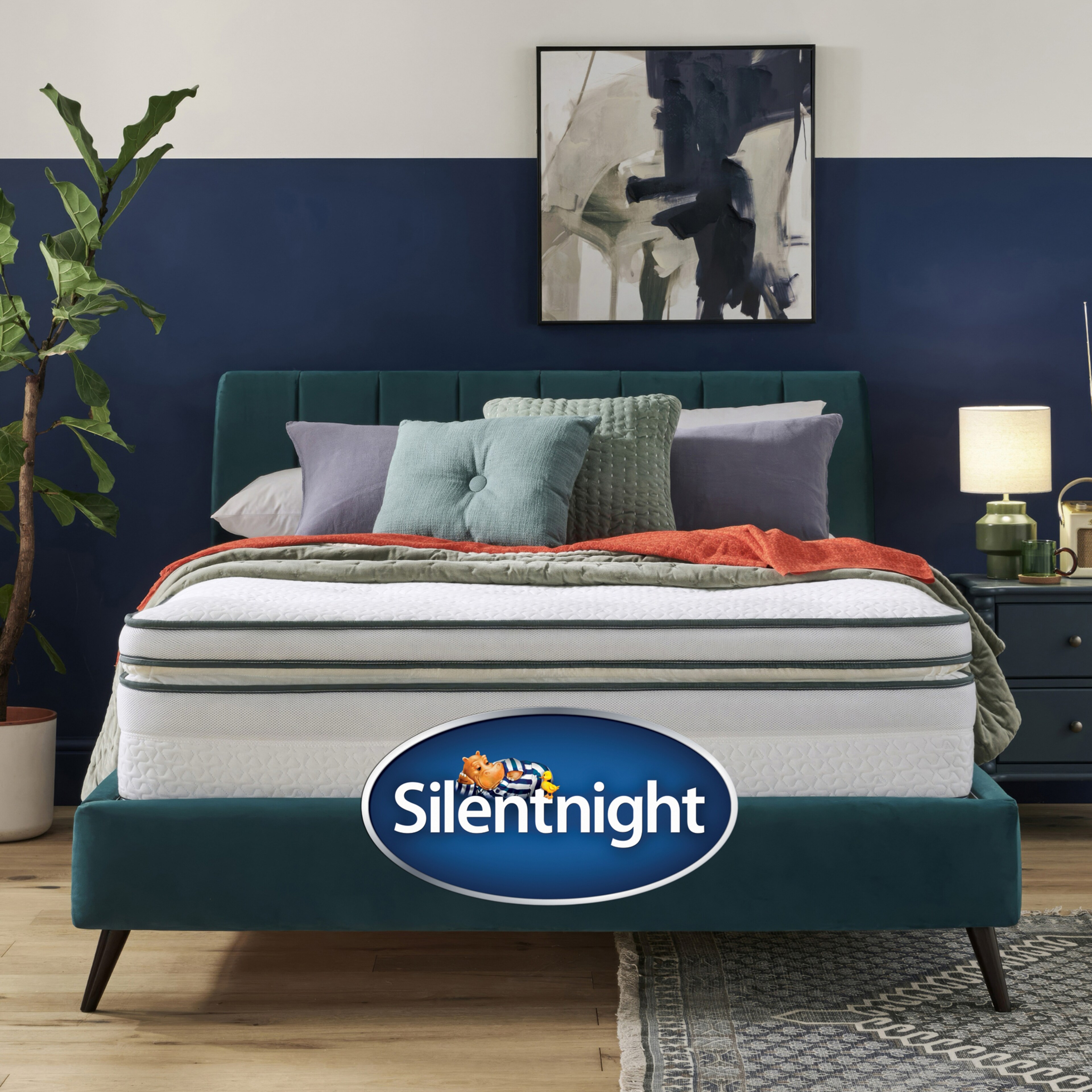 Silentnight mattress and bed in a bedroom