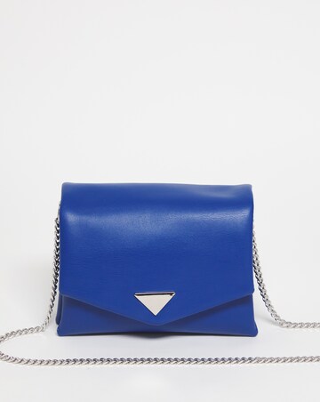 Blue Padded Faux Leather Multiway Bag