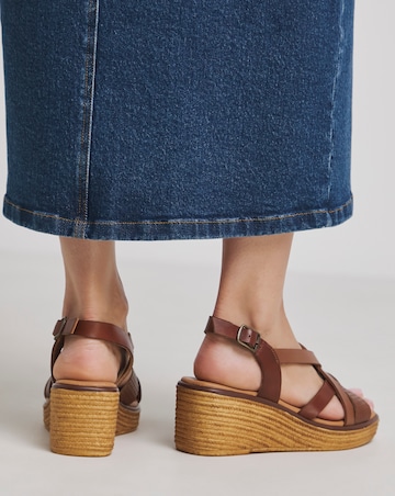 Magnolia Multi Strap Wedge Sandals - Wide Fit (E)