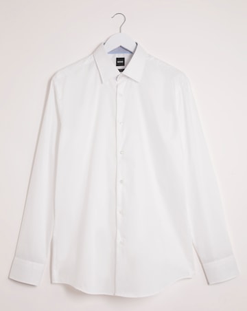 BOSS Long Sleeve Slim Fit White Shirt
