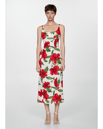 Mango Dulce Floral Midi Dress