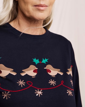 Julipa Pure Cotton Robin Christmas T-Shirt