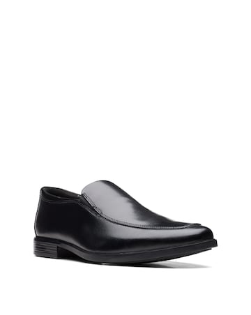 Clarks Howard Edge Shoes Wide Fit - Black