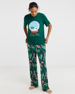 Pretty Secrets Christmas Scottie Dog Graphic Pyjama Set