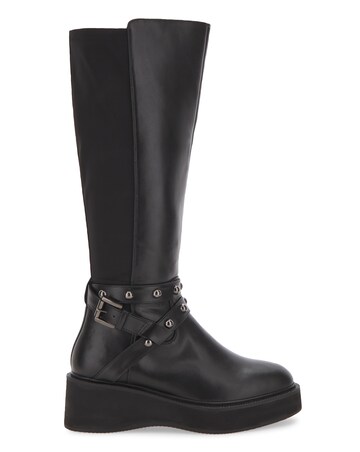 Madison High Leg Flatform Boots Ex Wide Fit Extra Curvy Plus