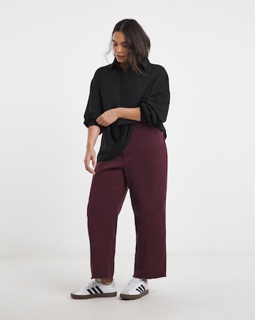 Simply Be Black Soft Touch Polo Sweatshirt
