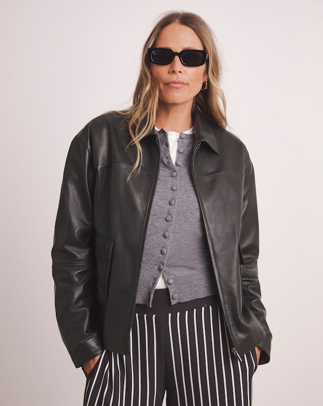 Anthology Leather Trucker Jacket