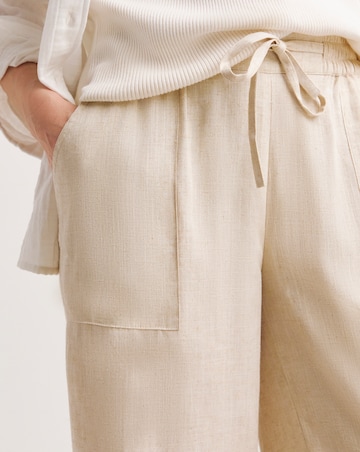 Sand Linen Mix Wide Leg Culotte